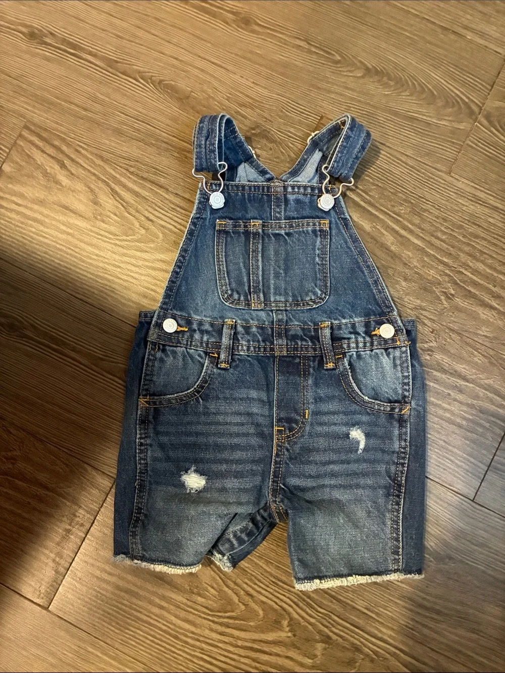 Old Navy Kids Blue Denim Short Overalls